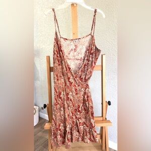 Free People Pink and White Mini Sundress